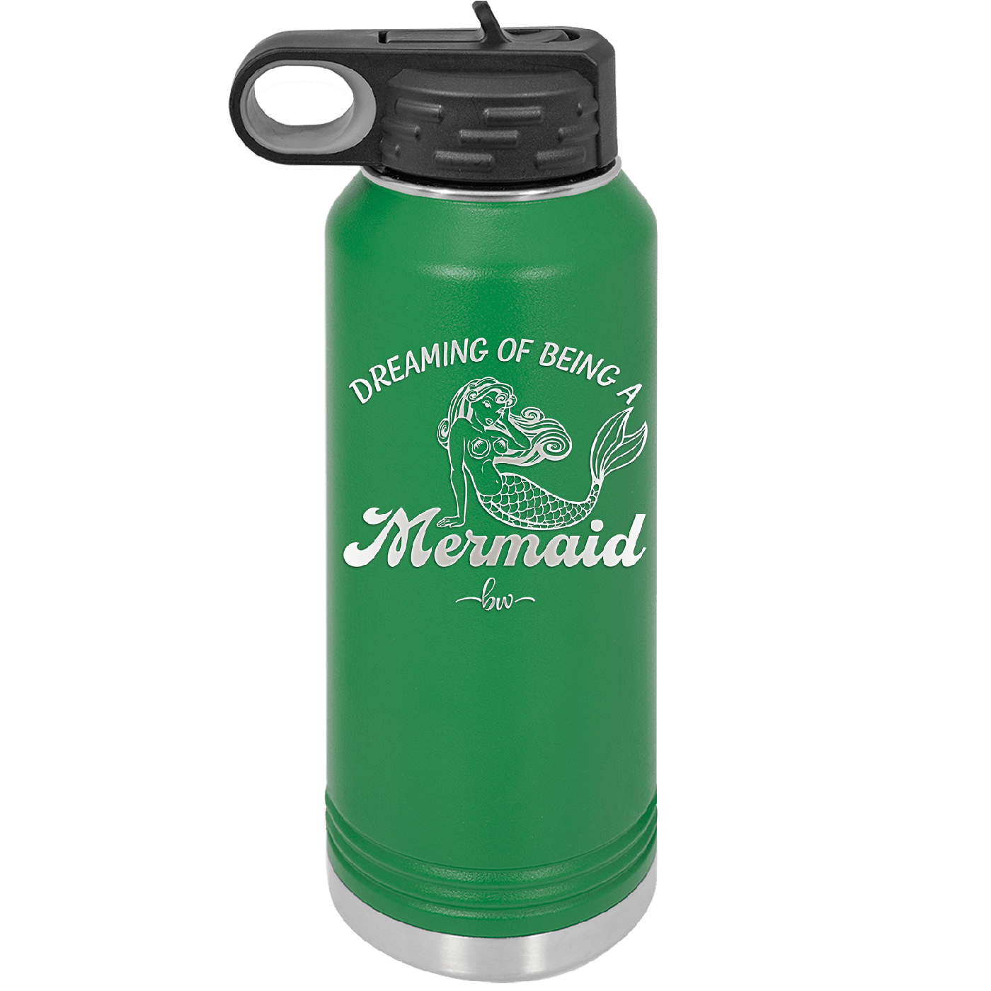 Dreaming of Being a Mermaid 1 - Laser Engraved Stainless Steel Drinkware - 1469 -