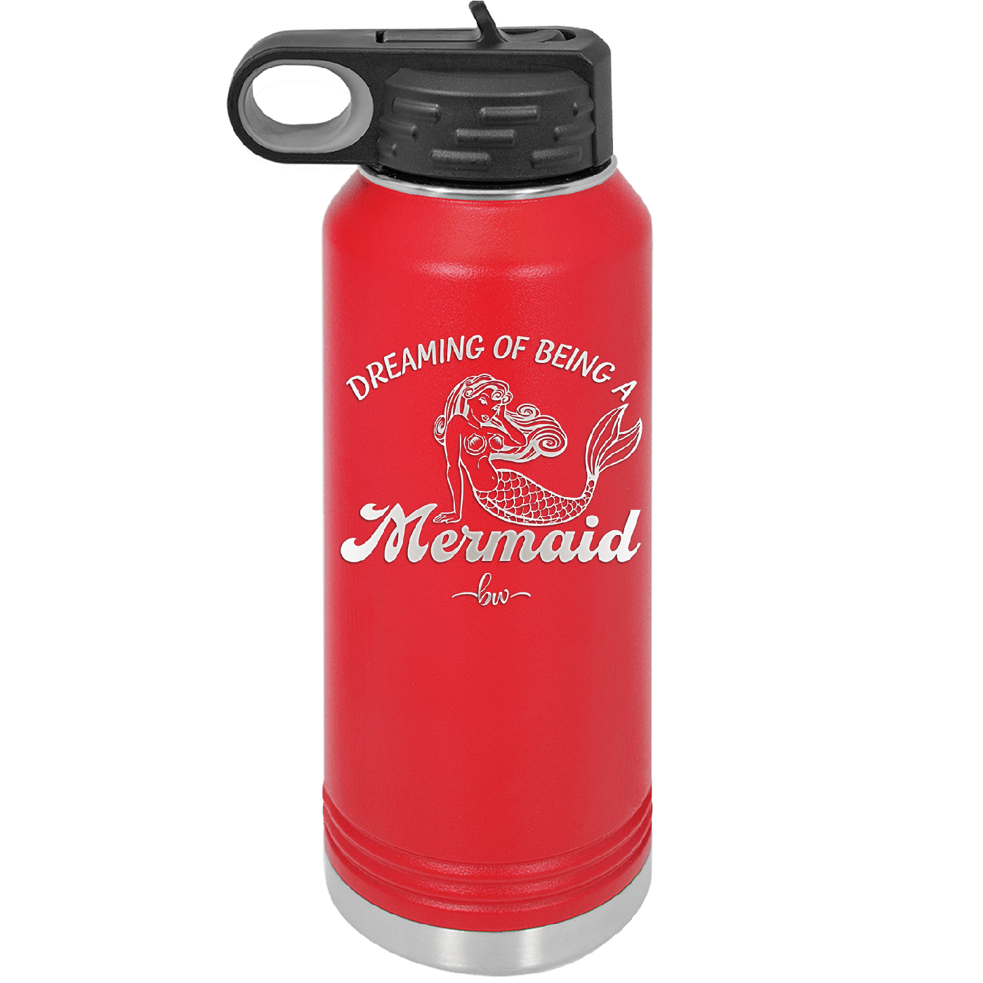 Dreaming of Being a Mermaid 1 - Laser Engraved Stainless Steel Drinkware - 1469 -