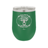 Happy Heifer Floral - Laser Engraved Stainless Steel Drinkware - 1483 -