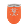 Happy Heifer Floral - Laser Engraved Stainless Steel Drinkware - 1483 -