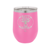 Happy Heifer Floral - Laser Engraved Stainless Steel Drinkware - 1483 -
