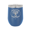 Happy Heifer Floral - Laser Engraved Stainless Steel Drinkware - 1483 -