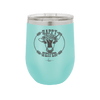 Happy Heifer Floral - Laser Engraved Stainless Steel Drinkware - 1483 -