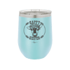 Happy Heifer Floral - Laser Engraved Stainless Steel Drinkware - 1483 -