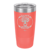 Happy Heifer Floral - Laser Engraved Stainless Steel Drinkware - 1483 -