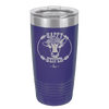 Happy Heifer Floral - Laser Engraved Stainless Steel Drinkware - 1483 -