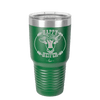 Happy Heifer Floral - Laser Engraved Stainless Steel Drinkware - 1483 -