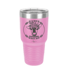 Happy Heifer Floral - Laser Engraved Stainless Steel Drinkware - 1483 -