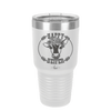 Happy Heifer Floral - Laser Engraved Stainless Steel Drinkware - 1483 -