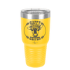 Happy Heifer Floral - Laser Engraved Stainless Steel Drinkware - 1483 -