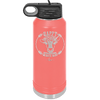 Happy Heifer Floral - Laser Engraved Stainless Steel Drinkware - 1483 -