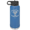 Happy Heifer Floral - Laser Engraved Stainless Steel Drinkware - 1483 -