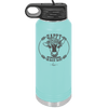 Happy Heifer Floral - Laser Engraved Stainless Steel Drinkware - 1483 -