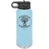 Happy Heifer Floral - Laser Engraved Stainless Steel Drinkware - 1483 -