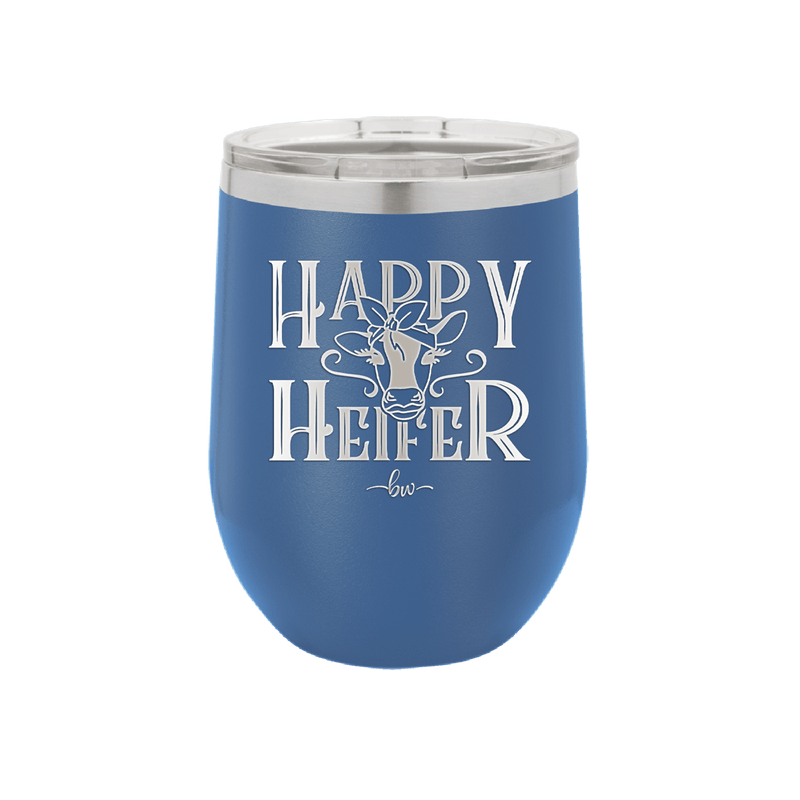 Happy Heifer Bow - Laser Engraved Stainless Steel Drinkware - 1485 -