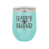 Happy Heifer Bow - Laser Engraved Stainless Steel Drinkware - 1485 -