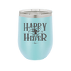 Happy Heifer Bow - Laser Engraved Stainless Steel Drinkware - 1485 -
