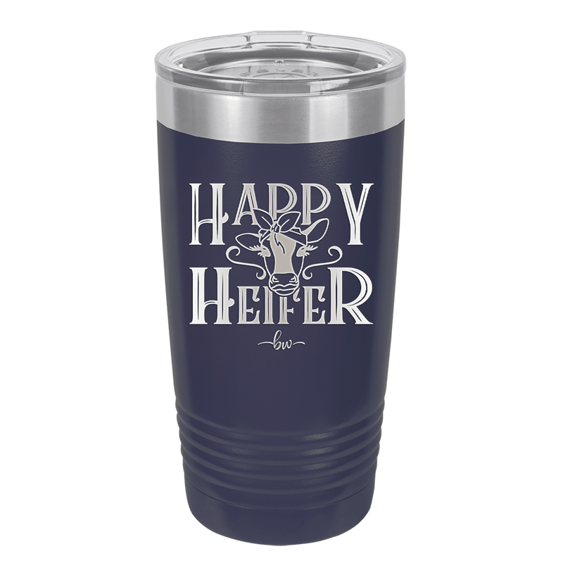 Happy Heifer Bow - Laser Engraved Stainless Steel Drinkware - 1485 -