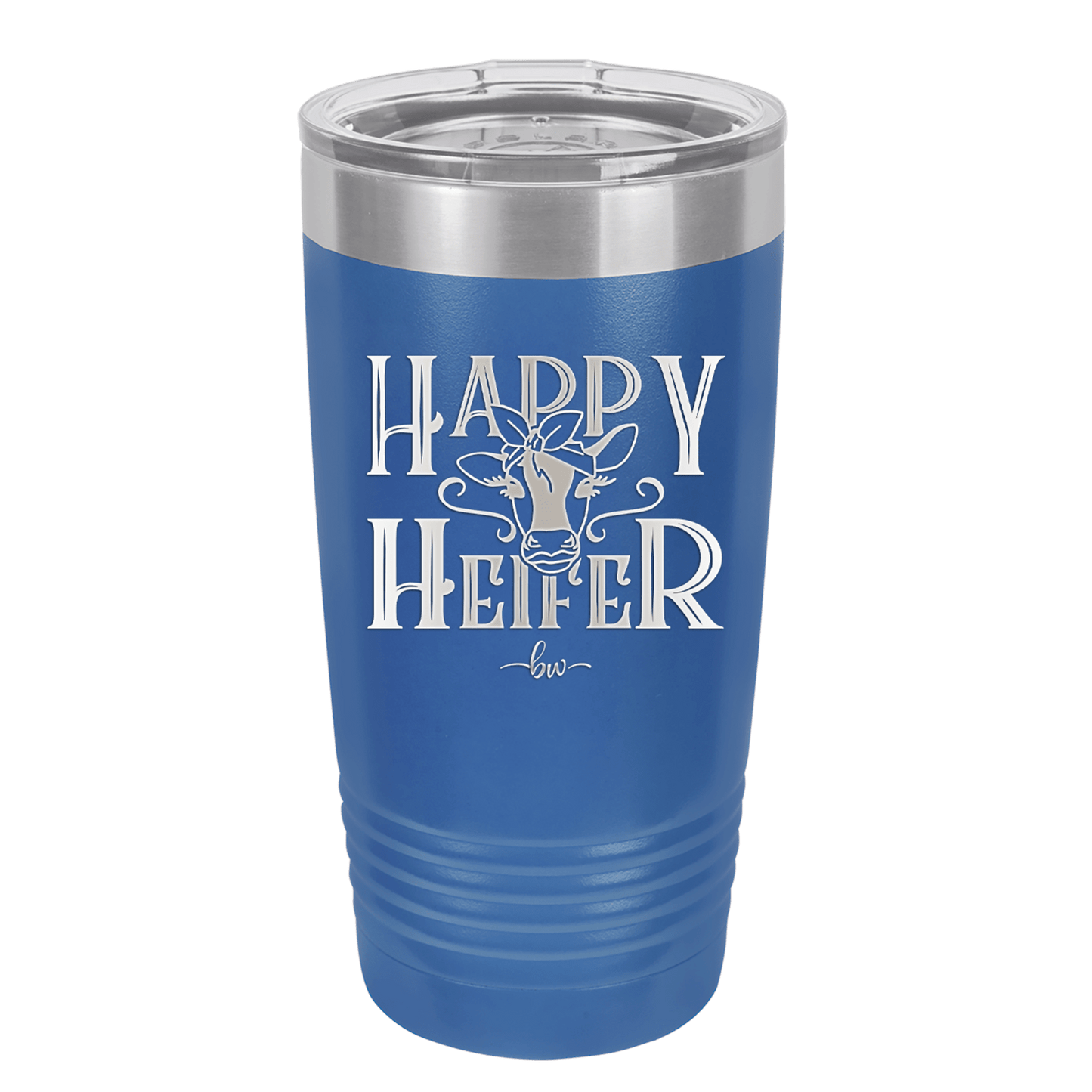 Happy Heifer Bow - Laser Engraved Stainless Steel Drinkware - 1485 -