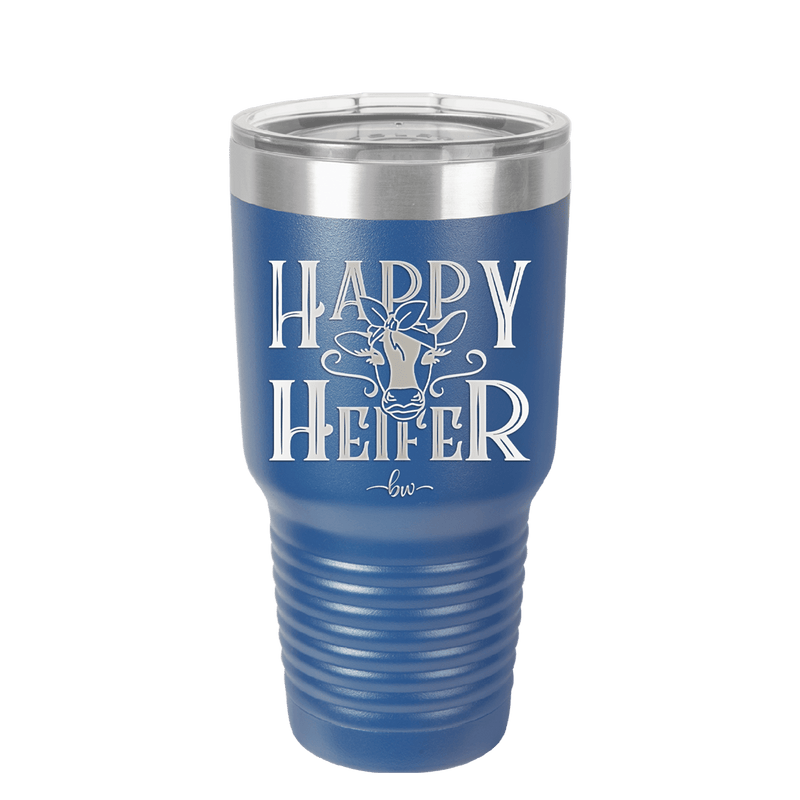 Happy Heifer Bow - Laser Engraved Stainless Steel Drinkware - 1485 -