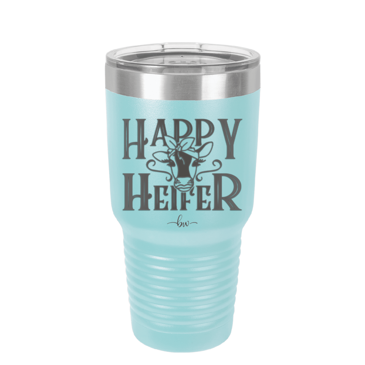 Happy Heifer Bow - Laser Engraved Stainless Steel Drinkware - 1485 -