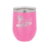 Crazy Heifer Floral - Laser Engraved Stainless Steel Drinkware - 1486 -