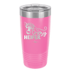 Crazy Heifer Floral - Laser Engraved Stainless Steel Drinkware - 1486 -