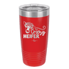 Crazy Heifer Floral - Laser Engraved Stainless Steel Drinkware - 1486 -