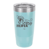 Crazy Heifer Floral - Laser Engraved Stainless Steel Drinkware - 1486 -