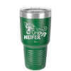 Crazy Heifer Floral - Laser Engraved Stainless Steel Drinkware - 1486 -