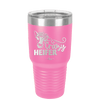 Crazy Heifer Floral - Laser Engraved Stainless Steel Drinkware - 1486 -