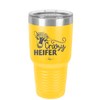Crazy Heifer Floral - Laser Engraved Stainless Steel Drinkware - 1486 -