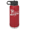 Crazy Heifer Floral - Laser Engraved Stainless Steel Drinkware - 1486 -
