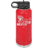 Crazy Heifer Floral - Laser Engraved Stainless Steel Drinkware - 1486 -