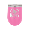 Crazy Heifer Polka Dots - Laser Engraved Stainless Steel Drinkware - 1487 -
