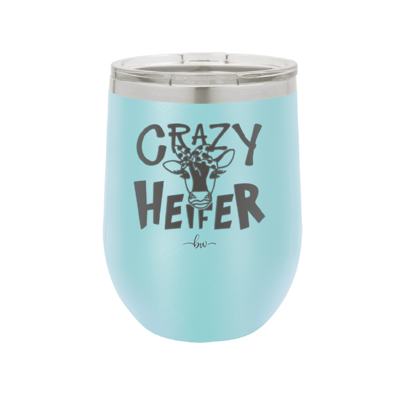 Crazy Heifer Polka Dots - Laser Engraved Stainless Steel Drinkware - 1487 -