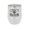 Crazy Heifer Polka Dots - Laser Engraved Stainless Steel Drinkware - 1487 -