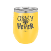 Crazy Heifer Polka Dots - Laser Engraved Stainless Steel Drinkware - 1487 -