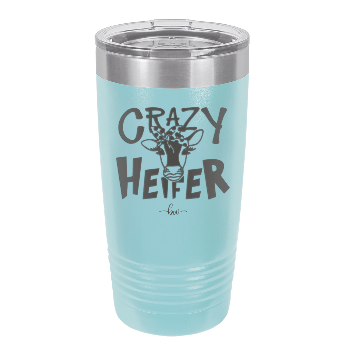Crazy Heifer Polka Dots - Laser Engraved Stainless Steel Drinkware - 1487 -