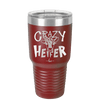 Crazy Heifer Polka Dots - Laser Engraved Stainless Steel Drinkware - 1487 -