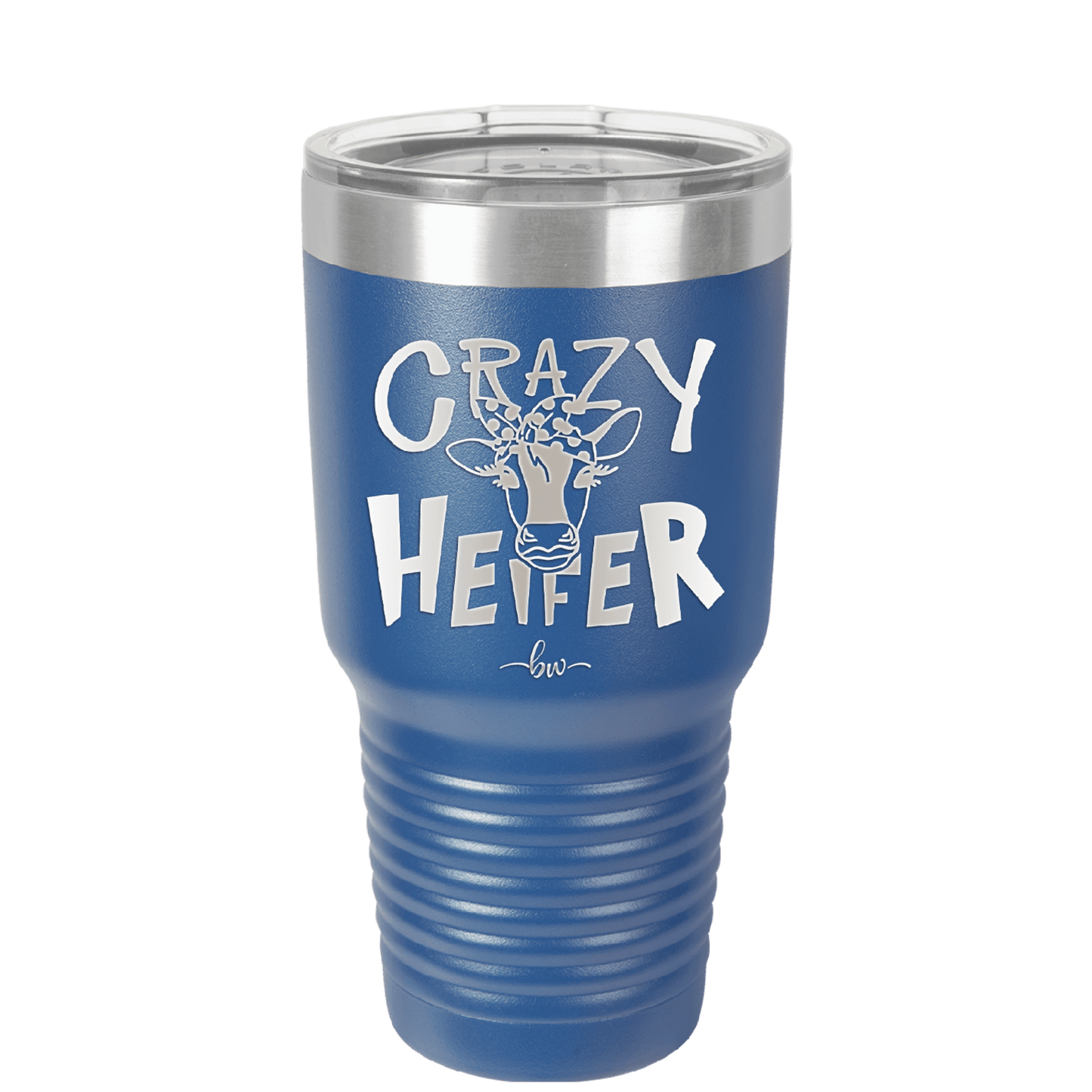Crazy Heifer Polka Dots - Laser Engraved Stainless Steel Drinkware - 1487 -