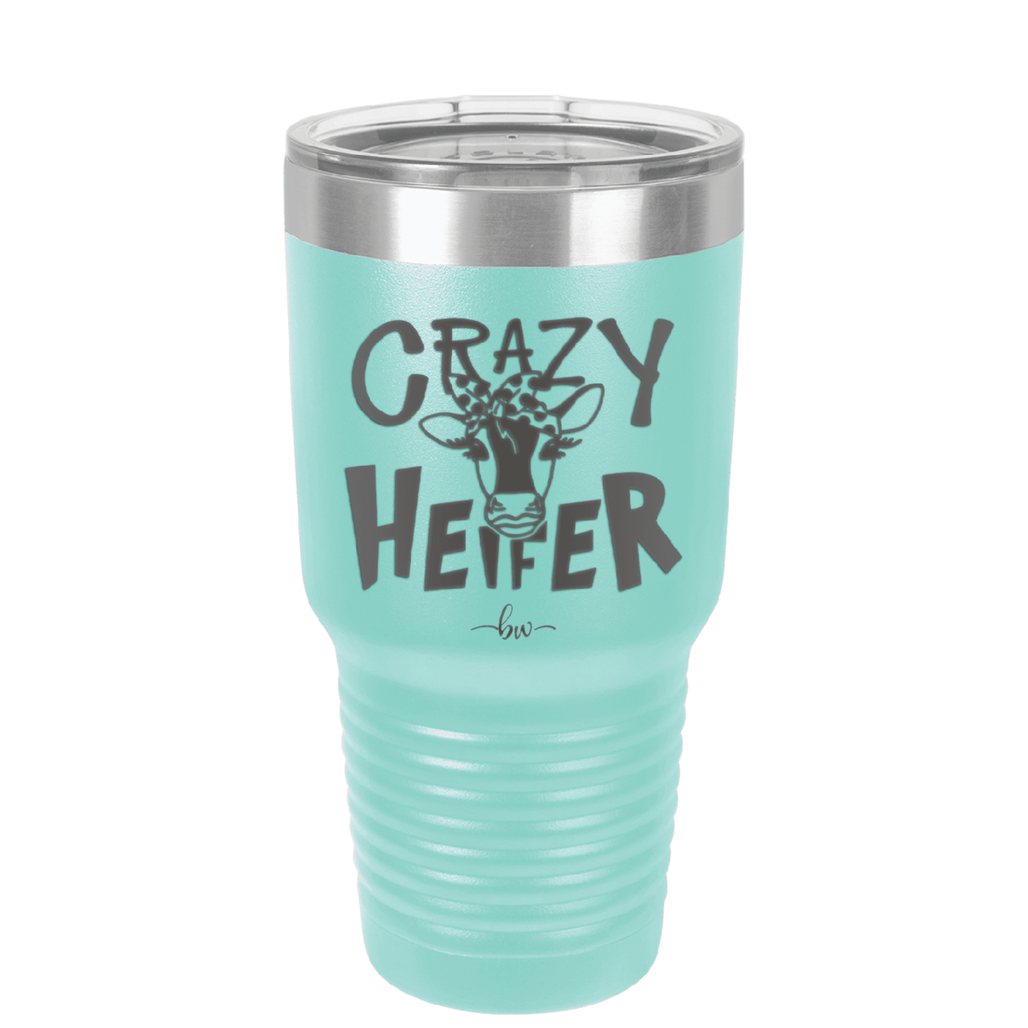 Crazy Heifer Polka Dots - Laser Engraved Stainless Steel Drinkware - 1487 -