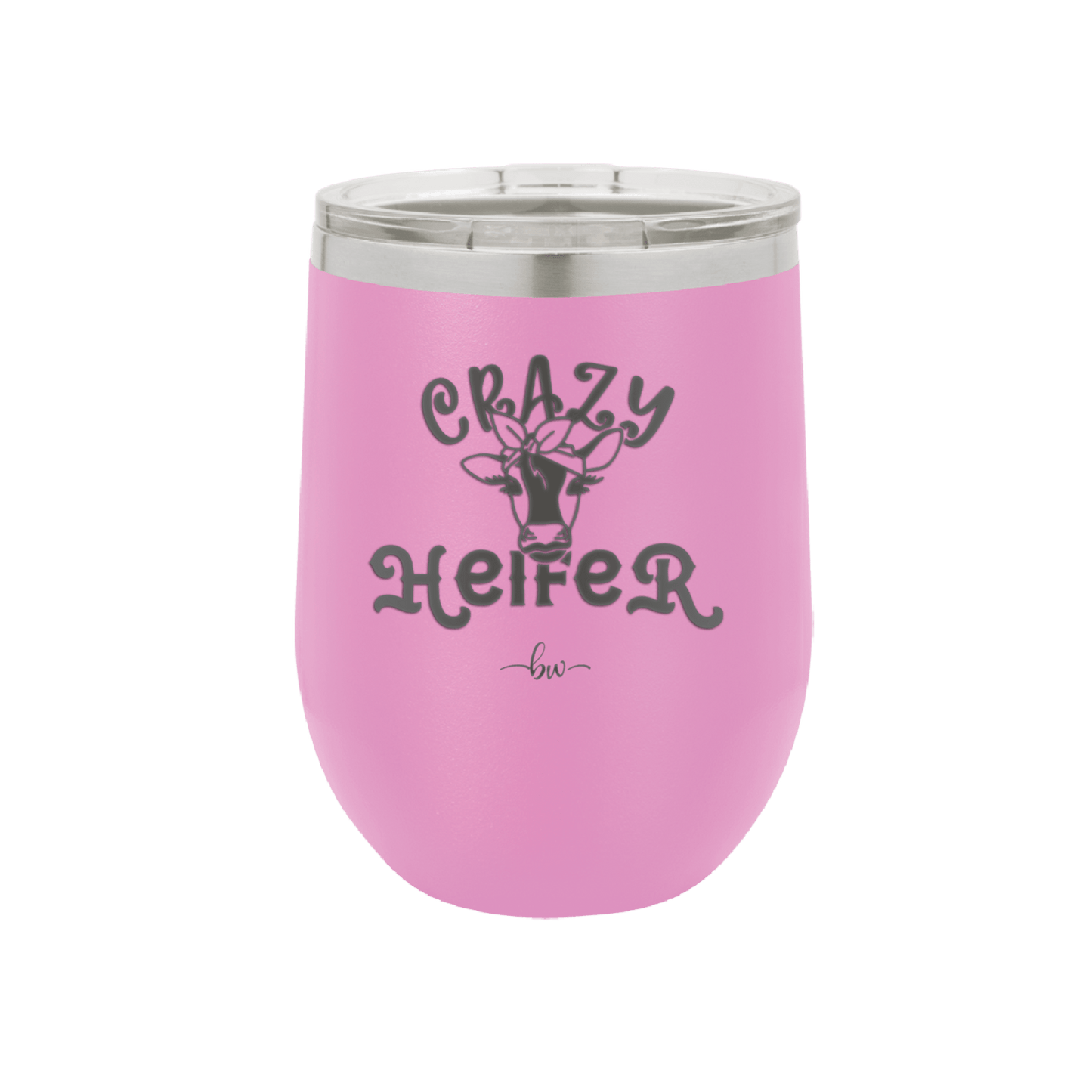 Crazy Heifer Bow - Laser Engraved Stainless Steel Drinkware - 1488 -