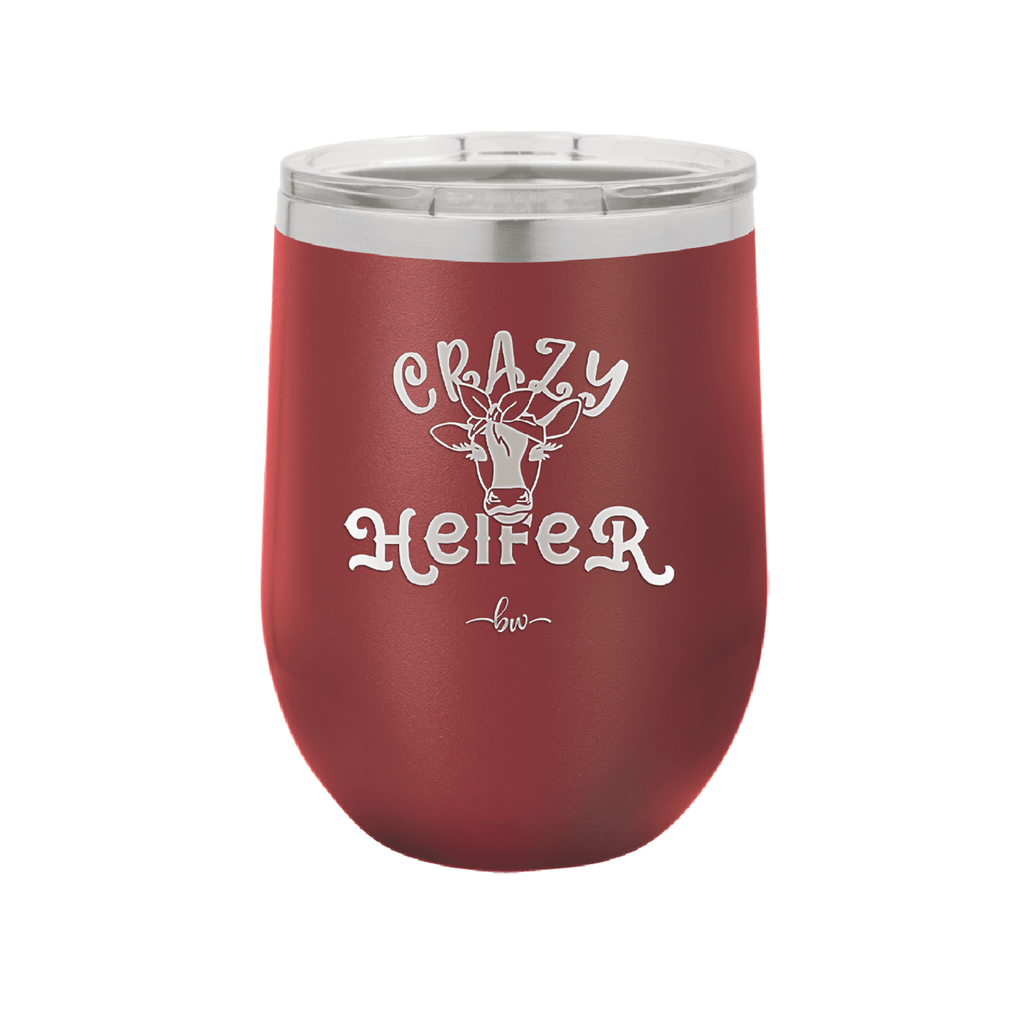 Crazy Heifer Bow - Laser Engraved Stainless Steel Drinkware - 1488 -