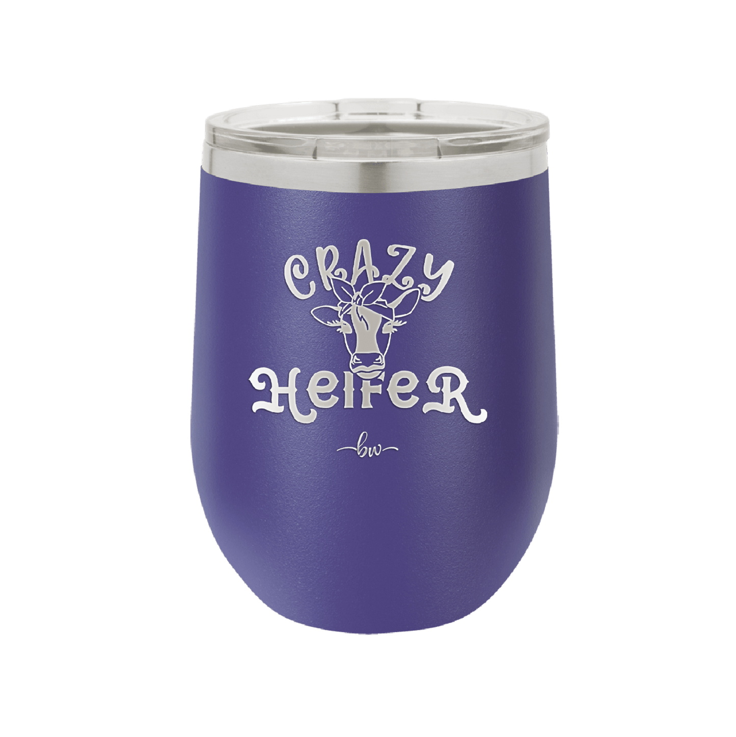 Crazy Heifer Bow - Laser Engraved Stainless Steel Drinkware - 1488 -
