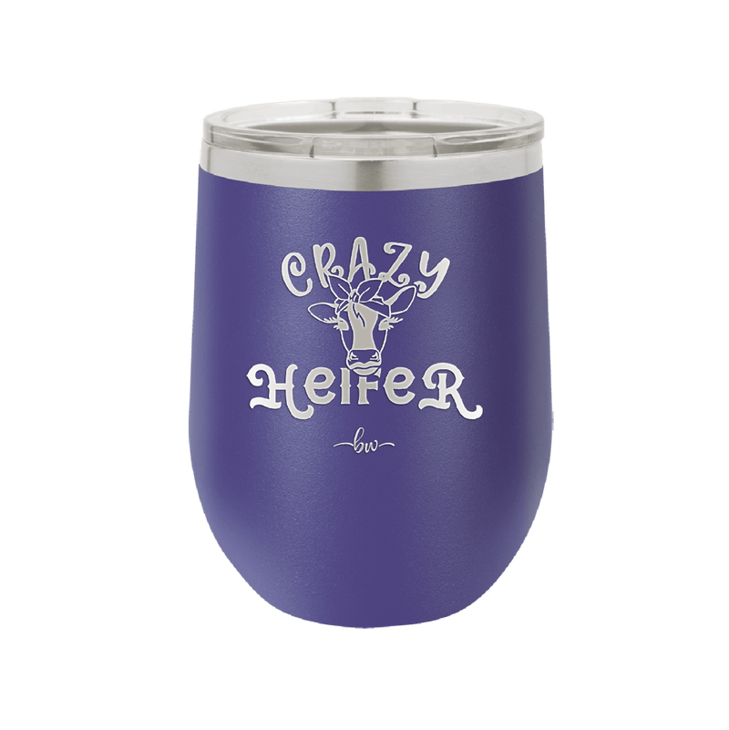 Crazy Heifer Bow - Laser Engraved Stainless Steel Drinkware - 1488 -