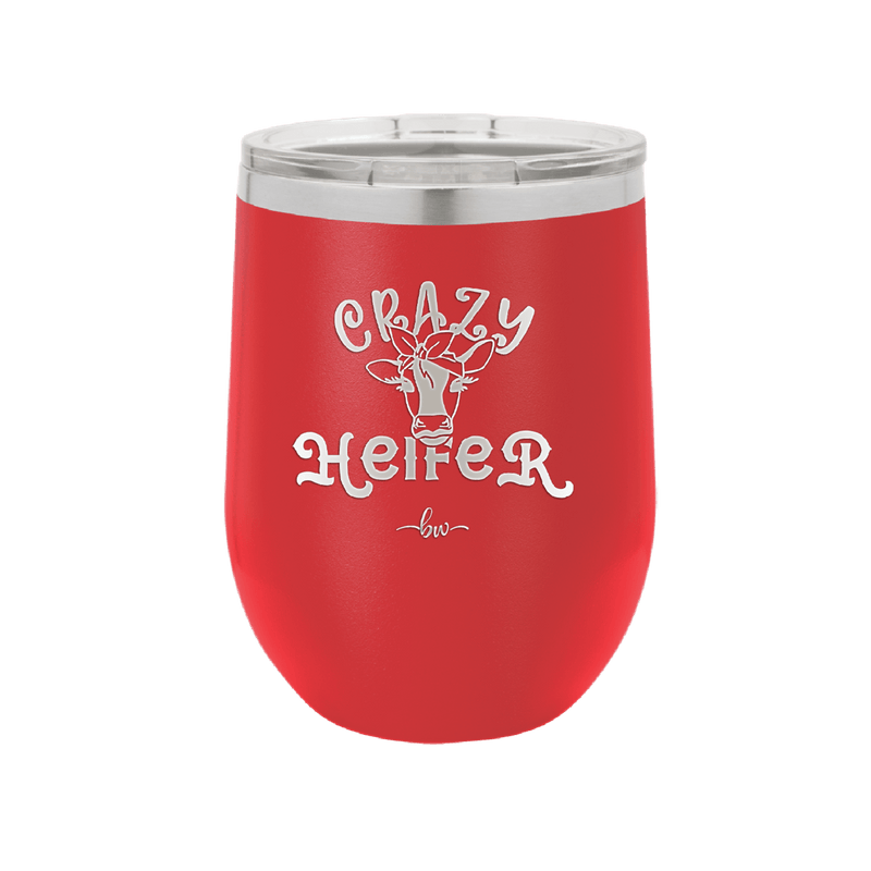 Crazy Heifer Bow - Laser Engraved Stainless Steel Drinkware - 1488 -