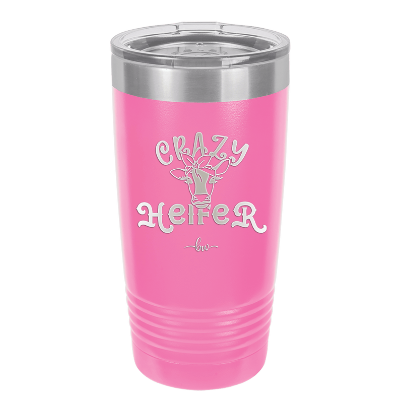 Crazy Heifer Bow - Laser Engraved Stainless Steel Drinkware - 1488 -