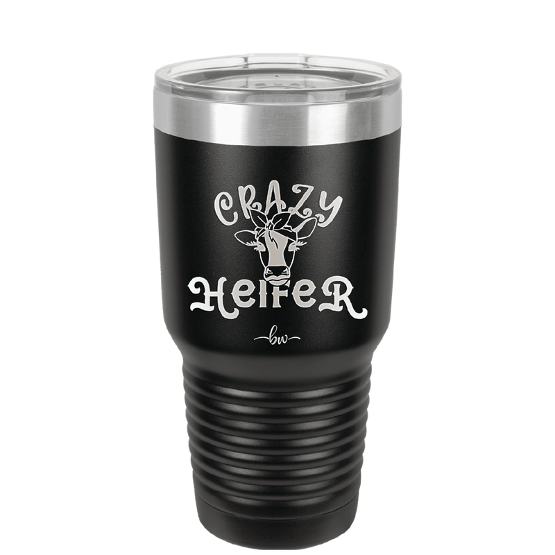 Crazy Heifer Bow - Laser Engraved Stainless Steel Drinkware - 1488 -
