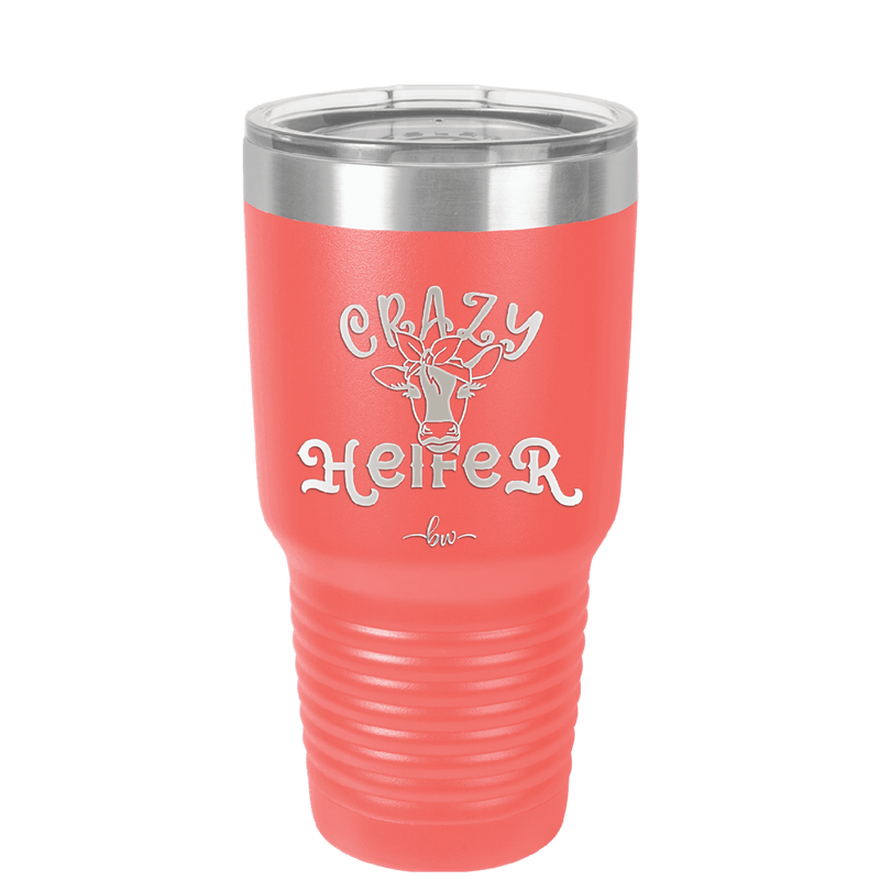 Crazy Heifer Bow - Laser Engraved Stainless Steel Drinkware - 1488 -